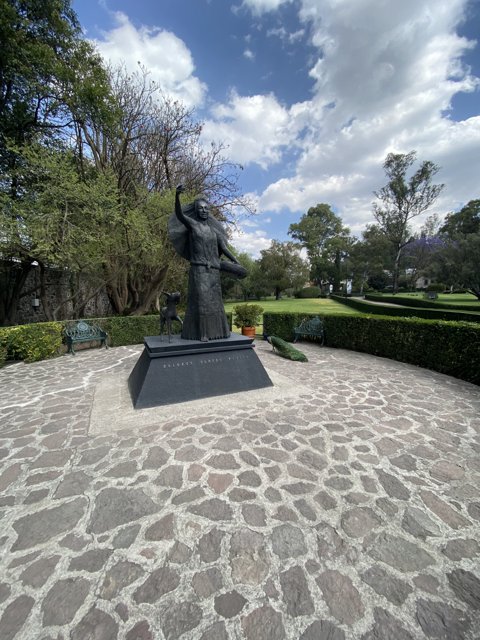 The Man and the Sky in Xochimilco Park