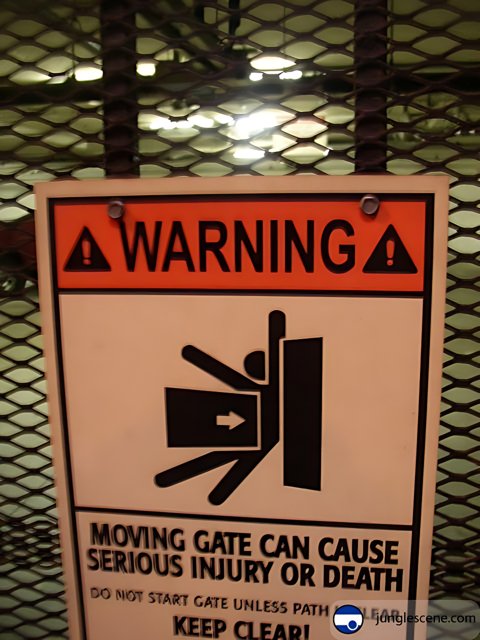 Warning Sign for Gate Safety