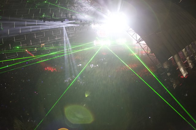Green Laser Madness at Coachella