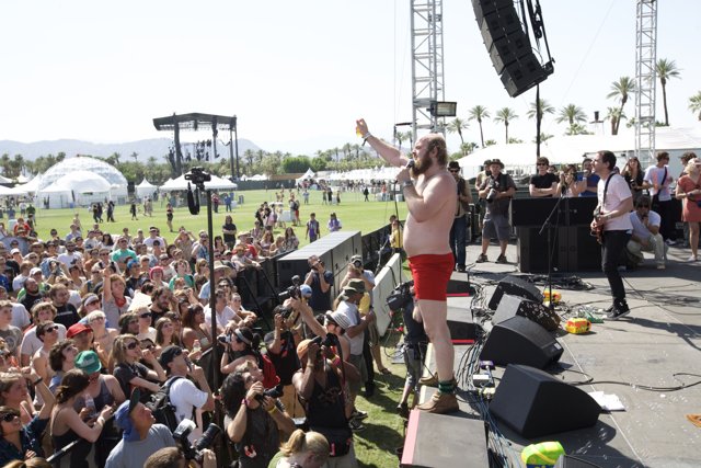 Red Outfit Rocks the Stage at Coachella