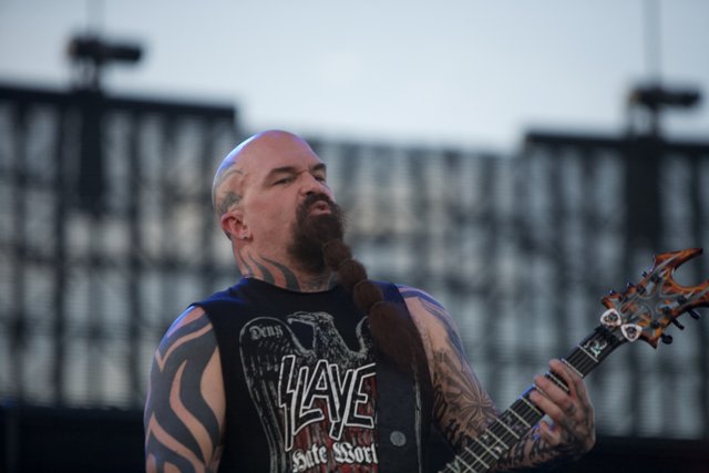 Kerry King Rocks the Crowd with His Guitar and Ink