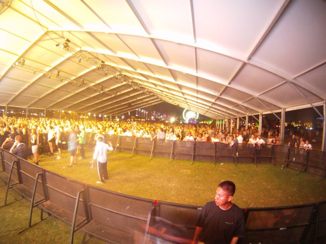 Lighting up the Crowd at a Concert