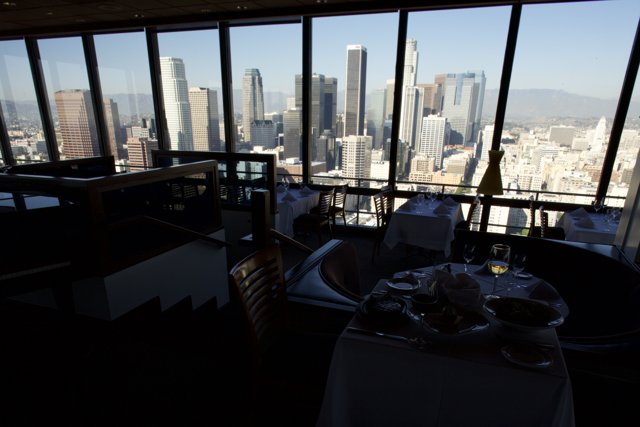 A Cityscape View from the Restaurant
