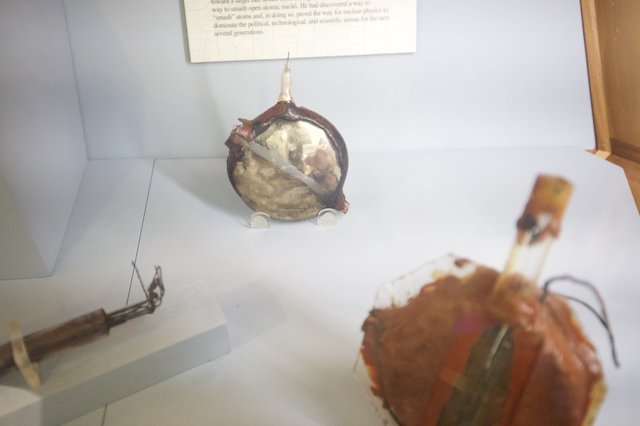 Historical Atomic Bomb Artifacts in Museum Display