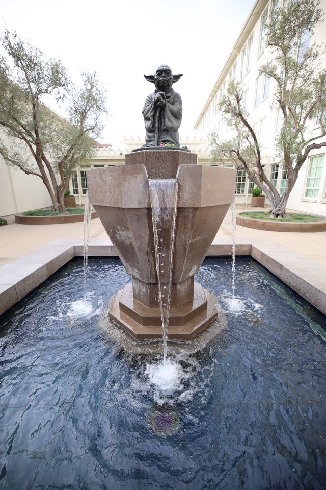Yoda Fountain at Skywalker Ranch Courtyard