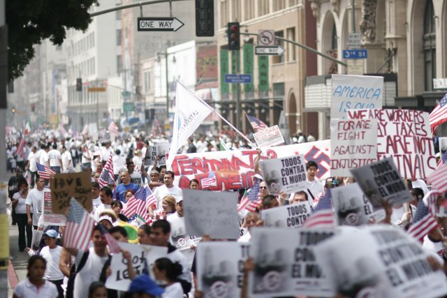 Protesters Rally through the Metropolis