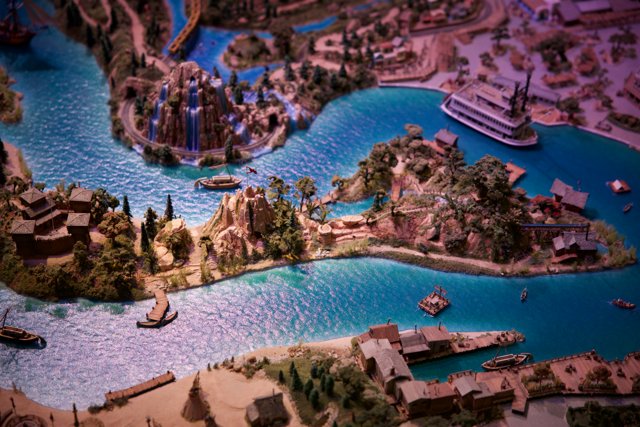 Enchanting Waterfront Resort Display - Dreamscape in Miniature