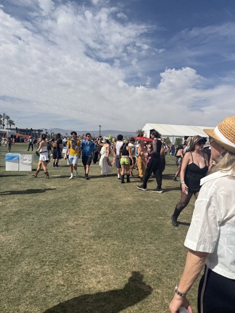 Festival Vibes Under a Cloudy Sky