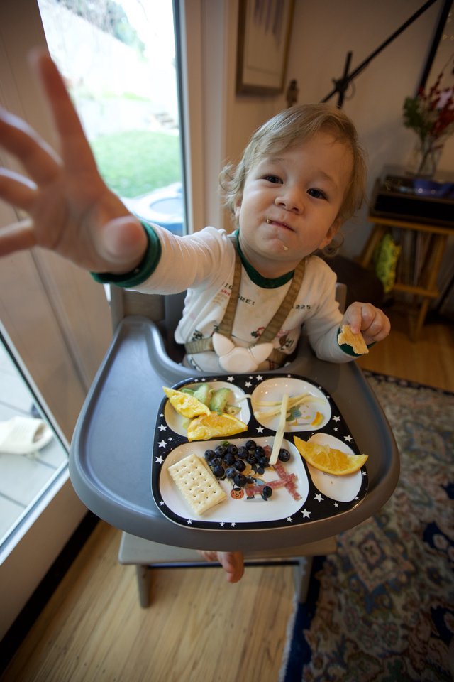 Toddler's Christmas Eve Mealtime Moment