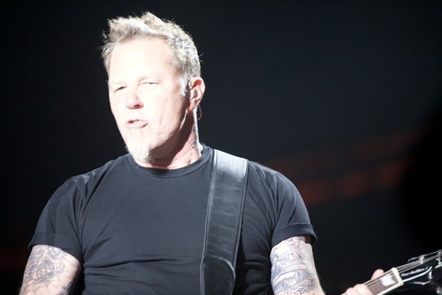 James Hetfield of Metallica rocks the Big Four Festival