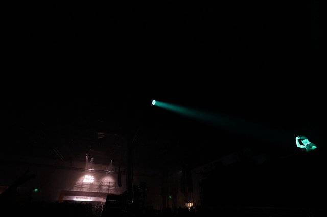 Cyan Beam Cuts Through Darkness at Wobbleland