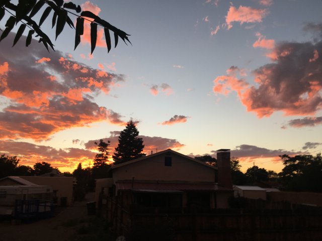 Backyard Sunset in Santa Fe