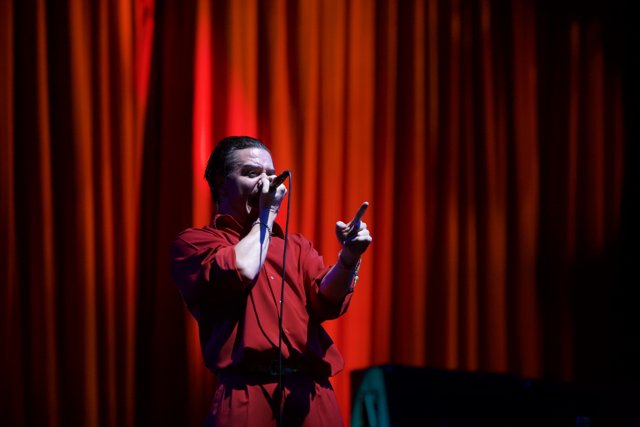 Red-shirted Mike Patton Rocks Coachella Stage
