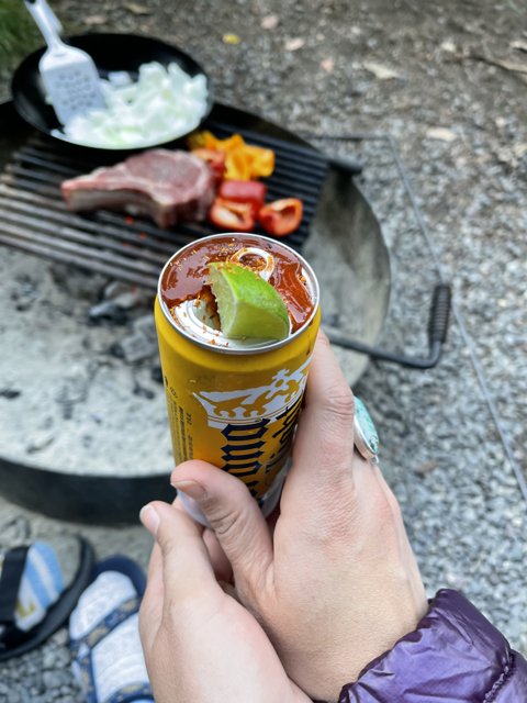 Grilling with a Cold One