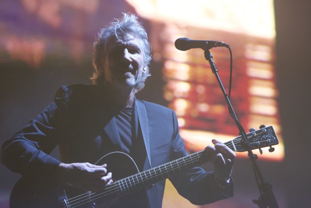 Roger Waters Rocking the Guitar at Coachella 2008