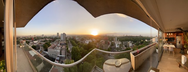 A Breathtaking Cityscape from the Balcony