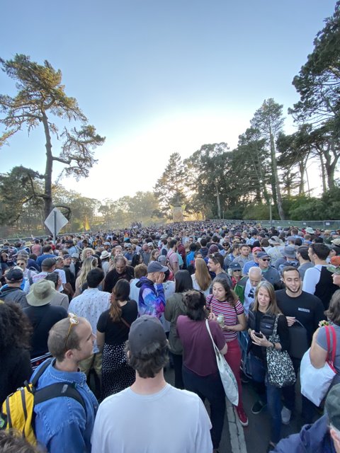 The Crowd Gathers in Golden Gate Park
