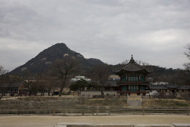 Serenity Amidst the Peaks: A Korean Pagoda