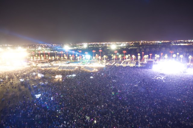 Lighting up the Night: A Music Festival Crowd