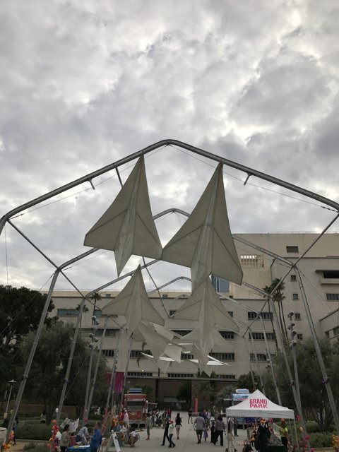 Paper Airplane Canopy at Civic Center Mall