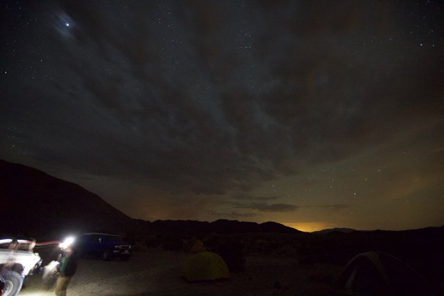 Camping under the Starry Desert Sky