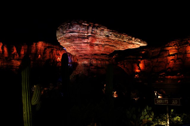 Night Illuminates the Enchanting Rock Formation