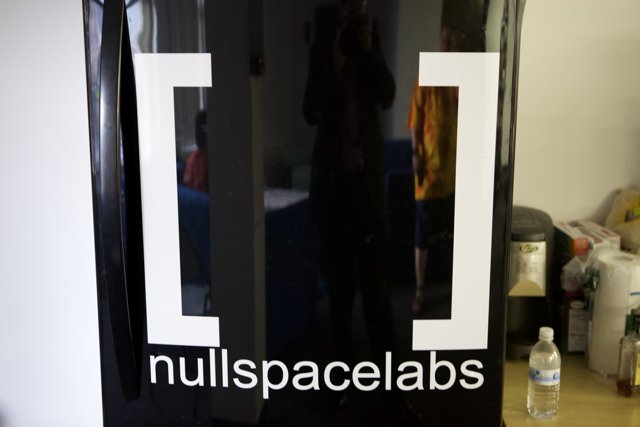 nulspaceslab logo on the fridge