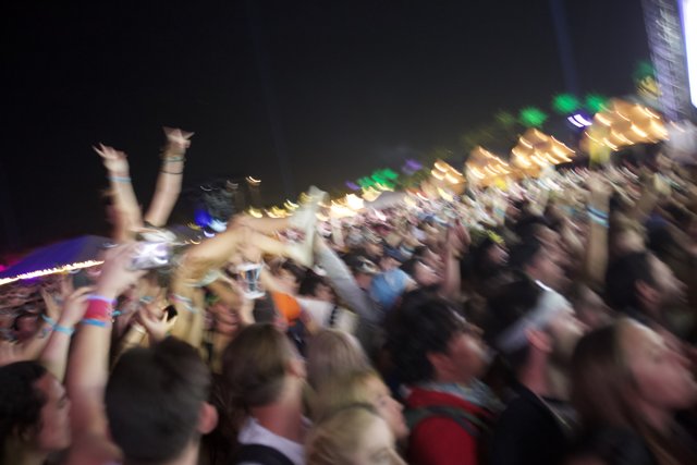 The Rocking Crowd under the Night Sky