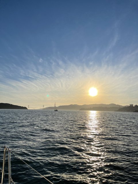 A Sunset view from a Boat in San Francisco Bay