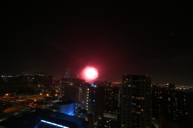 Fourth of July Fireworks over the Metropolis