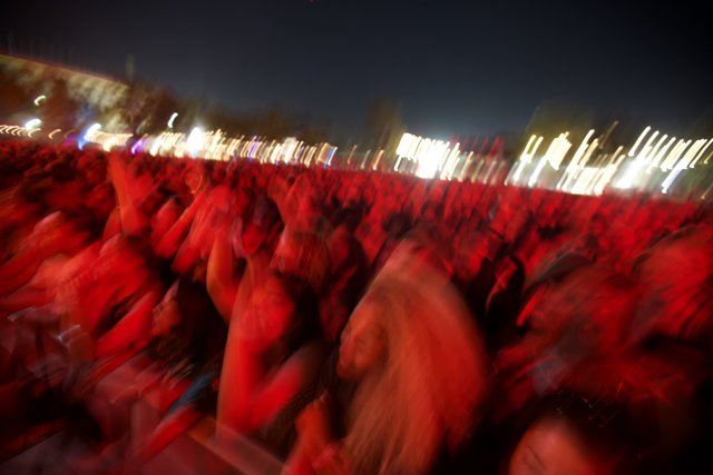 Blurred Urban Concert Crowd