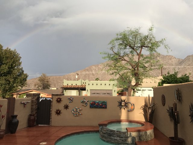 Rainbow over Villa's Backyard