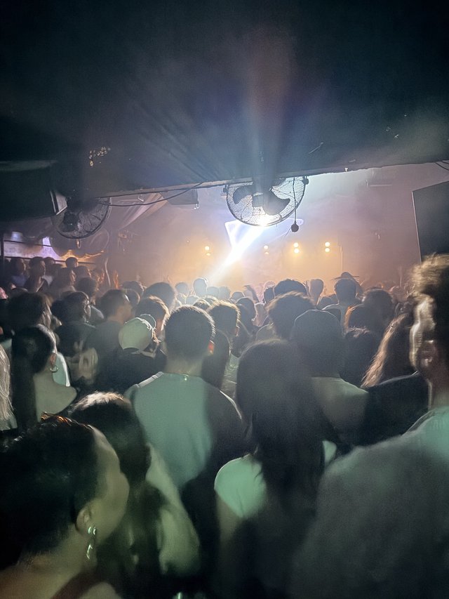 Crowded Dance Floor at London Nightclub