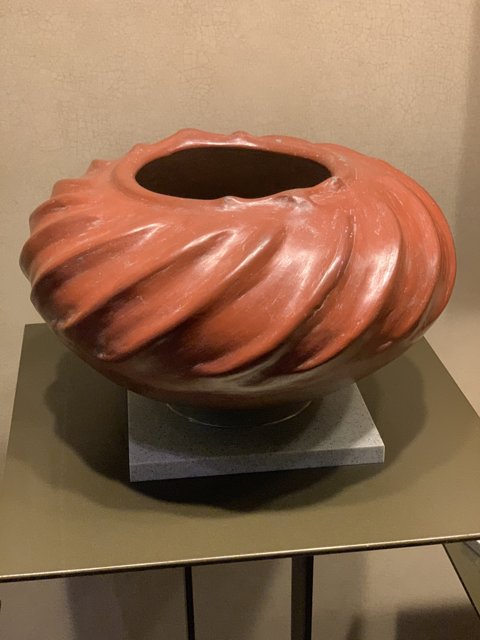 Vibrant Red Pottery Bowl