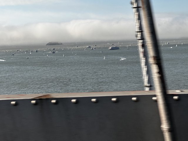 Majestic Navy Cruiser in San Francisco Bay