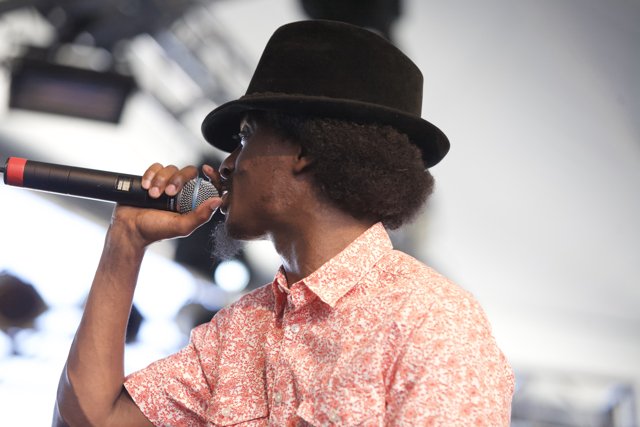Singer with Fedora Hat Performing at Coachella 2009