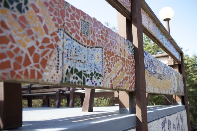 Mosaic Bench Art in 2010 Camp