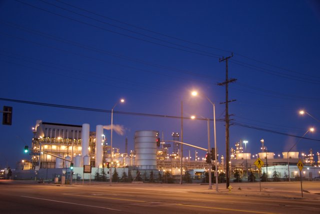 Nighttime at the Refinery