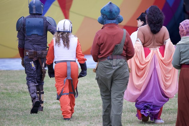 Star Wars Cosplayers Walk at Hot Air Balloon Festival