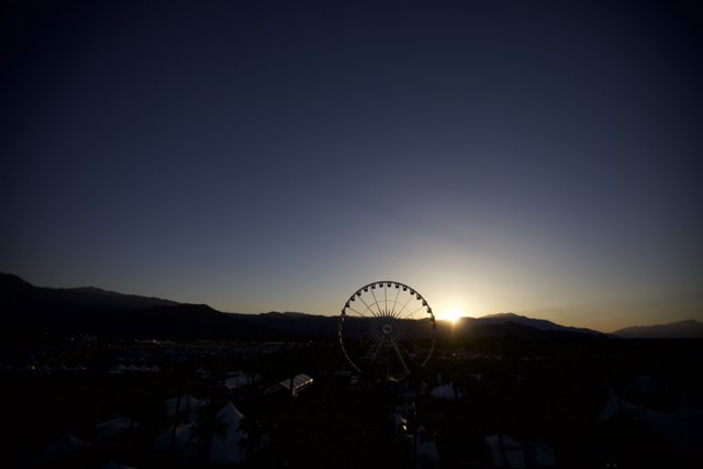 Sunset Behind the Coachella Ferris Wheel