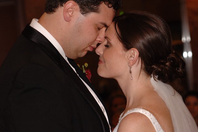 Intimate First Dance Moment Between Newlyweds