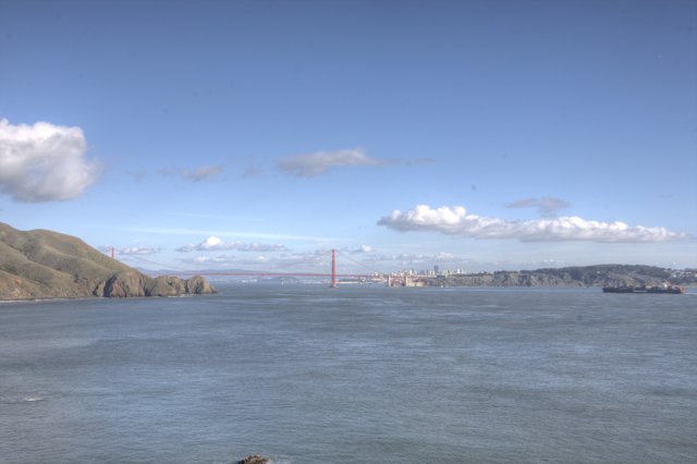 A View of the Golden Gate Bridge from Afar
