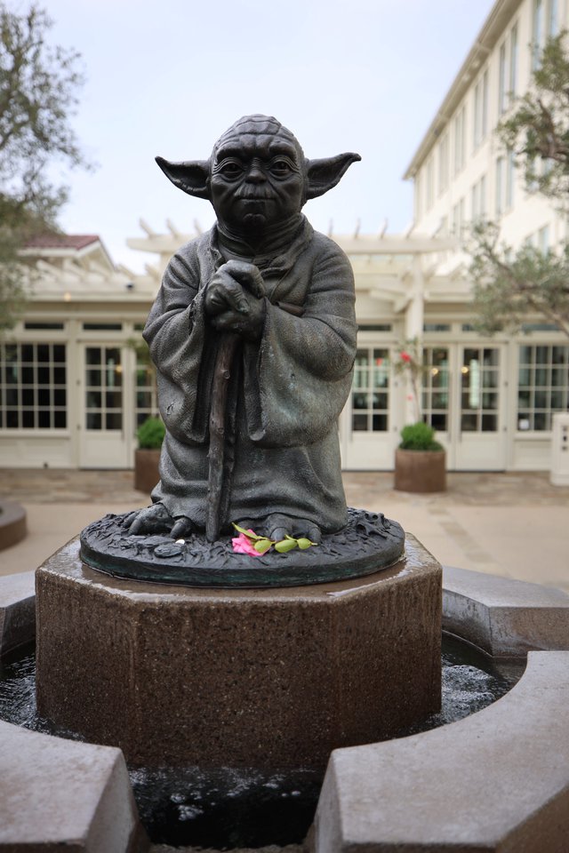 Yoda Statue at Skywalker Ranch Fountain