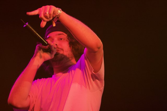 Aesop Rock Commands Coachella Stage with Microphone