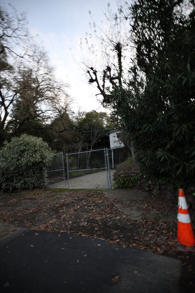 Quiet Suburban Driveway on Overcast Winter Evening