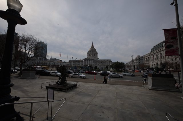 San Francisco City Hall Under Overcast Sky