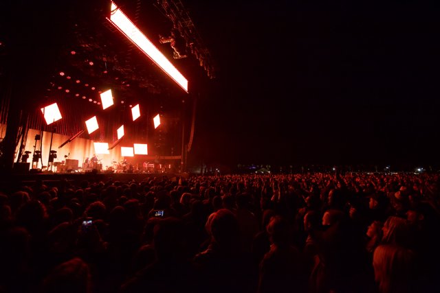 Red-Lit Chaos at Coachella Concert
