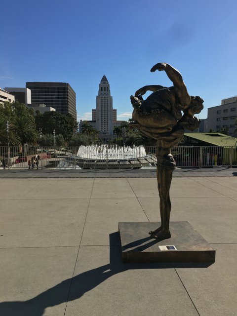 Urban Art: Statue and Fountain at the Civic Center Mall