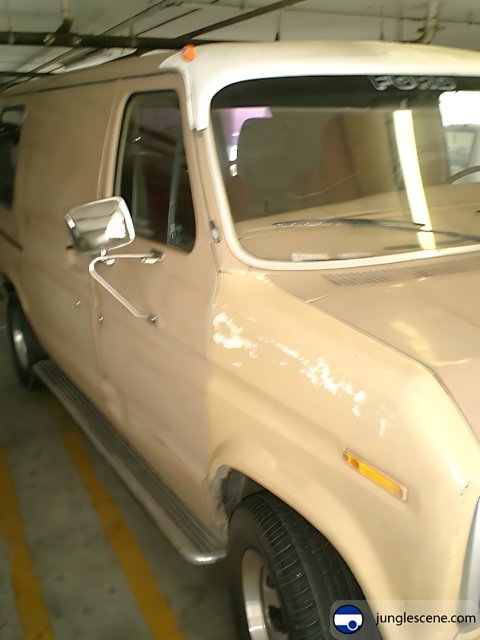 Parked Van in Coachella Garage