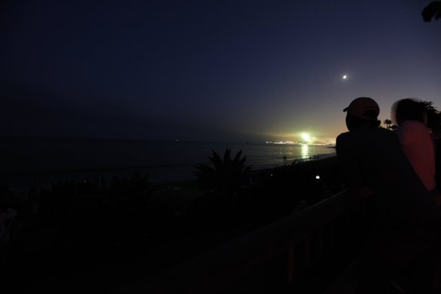 Moonrise Over the Ocean